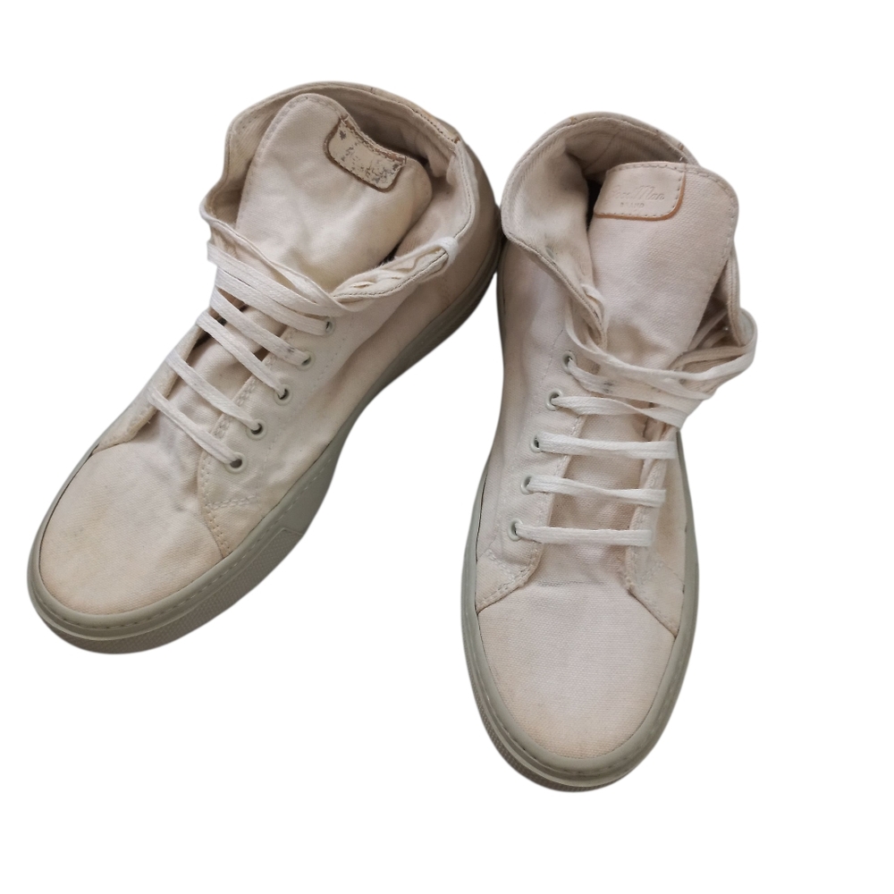 Good Man Brand Unisex Cream High-Top Sneakers